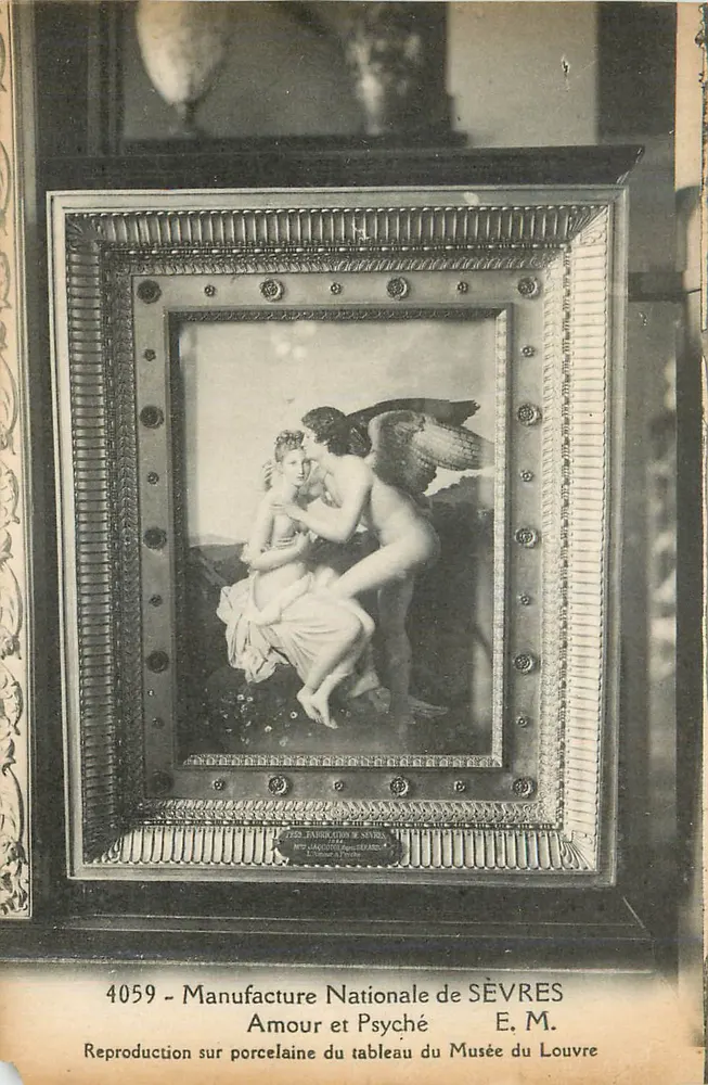 Liebe und Psyche — Porzellanreproduktion des Gemäldes des Louvre-Museums — Nationale Manufaktur von SÈVRES, n°4059 - Vorderseite